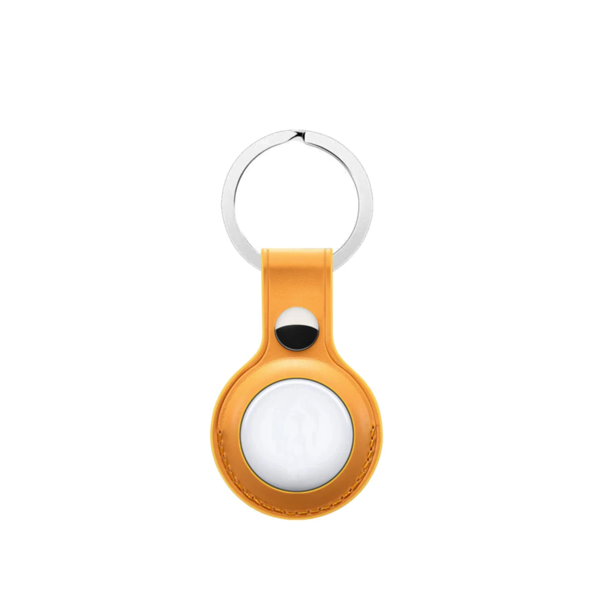 Apple AirTag Leather Key Ring Yellow Lux Copy